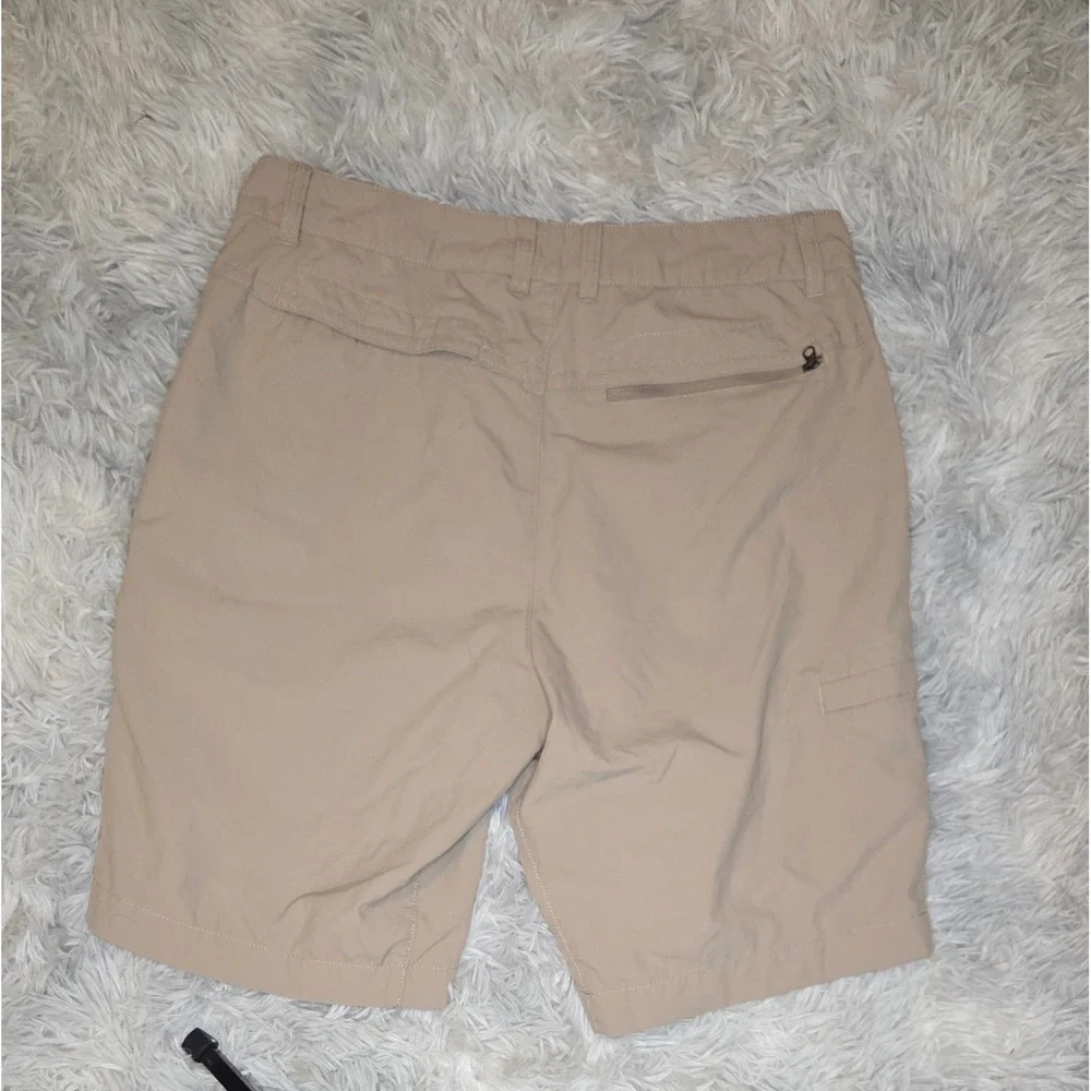 The North Face Mens Paramount Cargo Shorts Tan Khaki Nylon Size 32